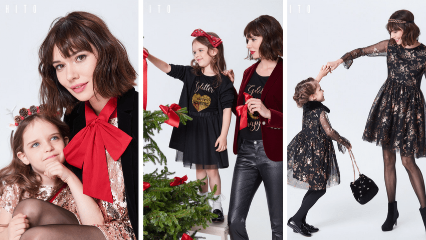 Na czas świątecznych celebracji projektanci MOHITO przygotowali kolekcje dla mamy i córki pełną lśniących materiałów, kardiganów ze zdobieniami i rozkloszowanych sukienek.