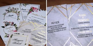 Zaproszenia weselne złote