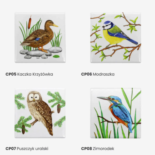 Ceramiczne podkładki z ptakami